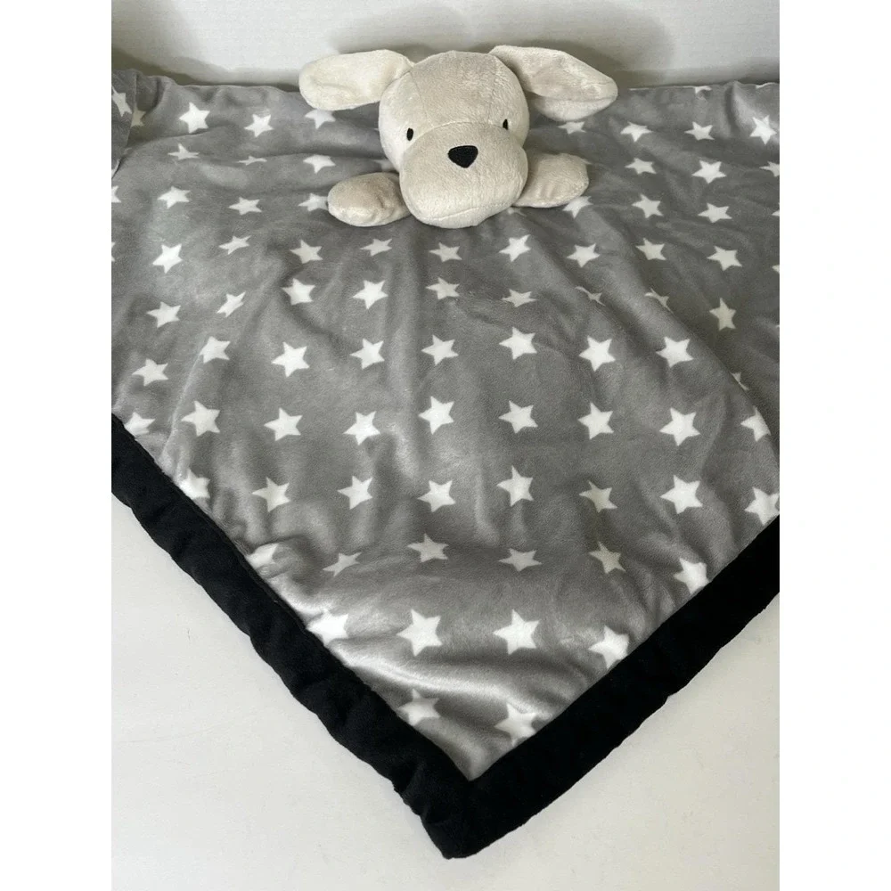 Gerber Modern Moments Baby Gray Dog Polyester Security Blanket